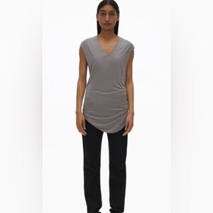 Helmut Lang twisted back top in grey NWT